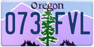 OR license plate 073FVL