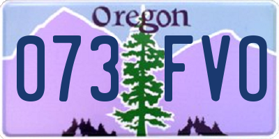 OR license plate 073FVO