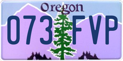 OR license plate 073FVP