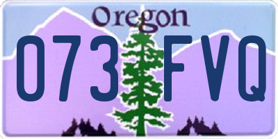 OR license plate 073FVQ