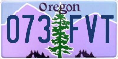OR license plate 073FVT