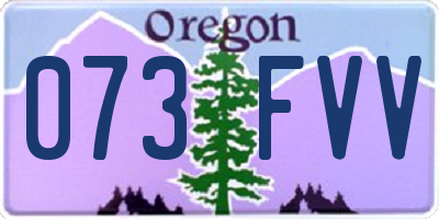 OR license plate 073FVV