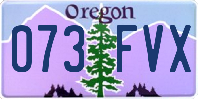 OR license plate 073FVX