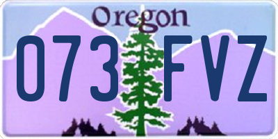 OR license plate 073FVZ