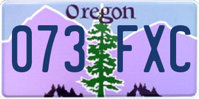 OR license plate 073FXC