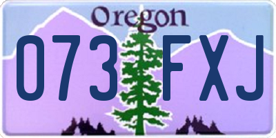 OR license plate 073FXJ