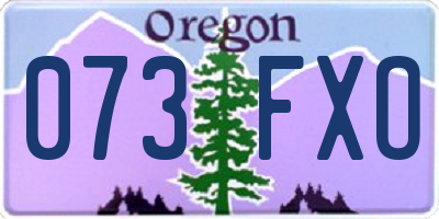 OR license plate 073FXO