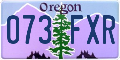 OR license plate 073FXR