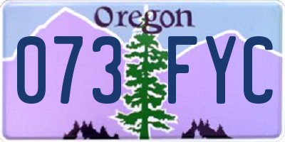 OR license plate 073FYC