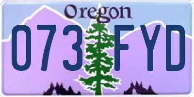 OR license plate 073FYD