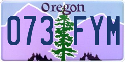 OR license plate 073FYM