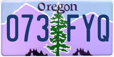 OR license plate 073FYQ