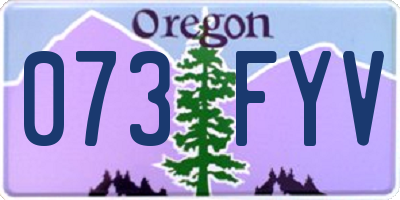 OR license plate 073FYV