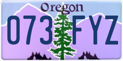 OR license plate 073FYZ