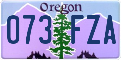 OR license plate 073FZA