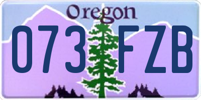 OR license plate 073FZB