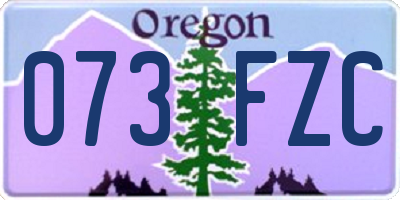 OR license plate 073FZC