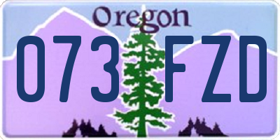 OR license plate 073FZD