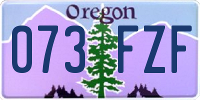 OR license plate 073FZF