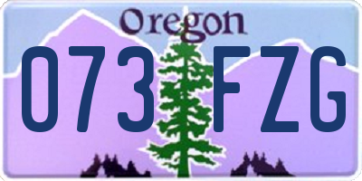 OR license plate 073FZG