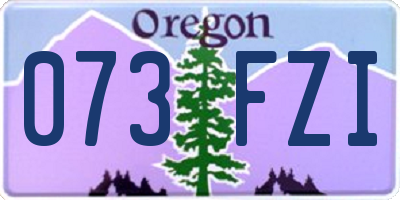 OR license plate 073FZI