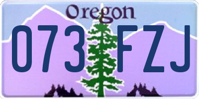 OR license plate 073FZJ