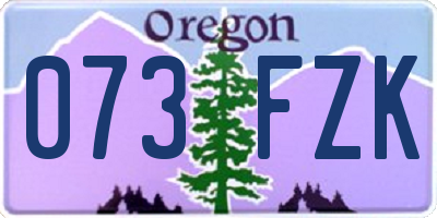 OR license plate 073FZK