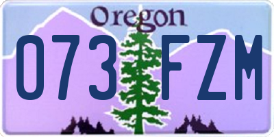 OR license plate 073FZM