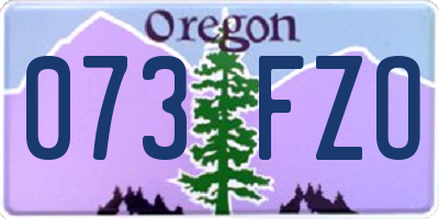 OR license plate 073FZO