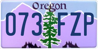 OR license plate 073FZP