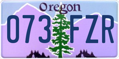 OR license plate 073FZR