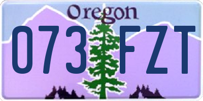 OR license plate 073FZT