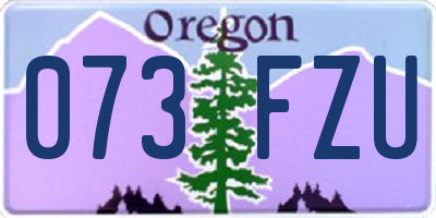 OR license plate 073FZU
