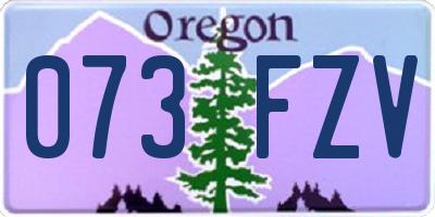 OR license plate 073FZV