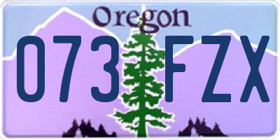 OR license plate 073FZX