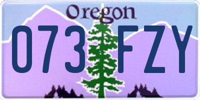 OR license plate 073FZY
