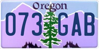 OR license plate 073GAB