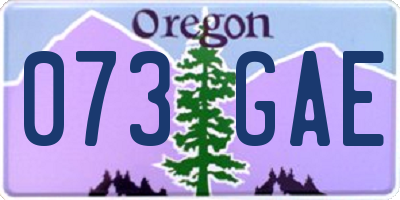 OR license plate 073GAE