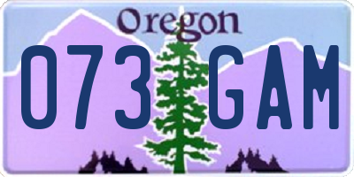 OR license plate 073GAM