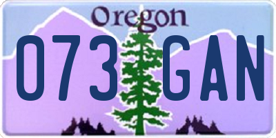 OR license plate 073GAN