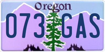 OR license plate 073GAS