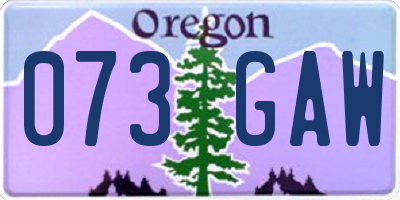 OR license plate 073GAW