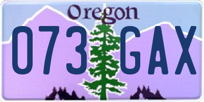 OR license plate 073GAX