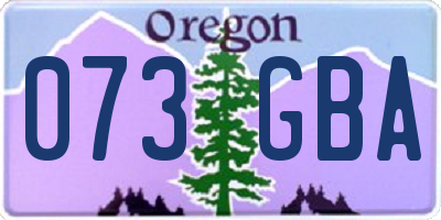 OR license plate 073GBA