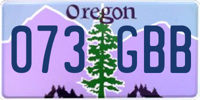OR license plate 073GBB