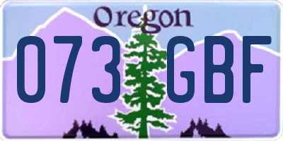 OR license plate 073GBF