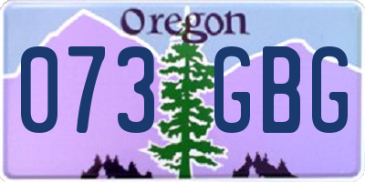 OR license plate 073GBG