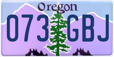 OR license plate 073GBJ