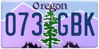 OR license plate 073GBK
