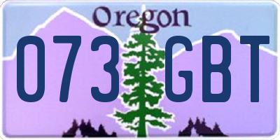 OR license plate 073GBT